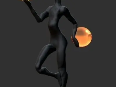  LAMP STATUE MODERN SCULPTURE 3D print model