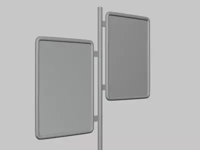 Billboard Stand - Geometry Only No Textures No Materials 3D model