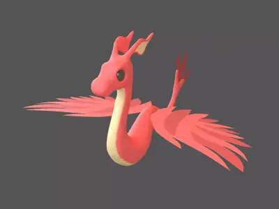 Cartoon Dragon Character v1 003 Low-poly 3D model