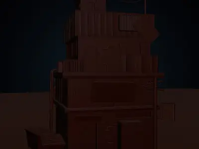 Low poly Store 01 Low-poly 3D model