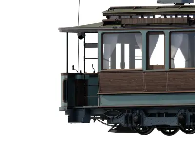 Vintage tram 3D model