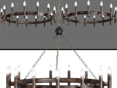 LOFT CASTLE CHANDELIER 15 3D model