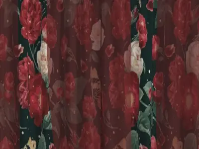 Curtain Low-poly 3D model