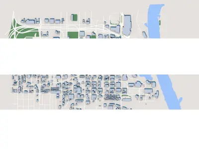 Omaha City in Nebraska USA  3D model