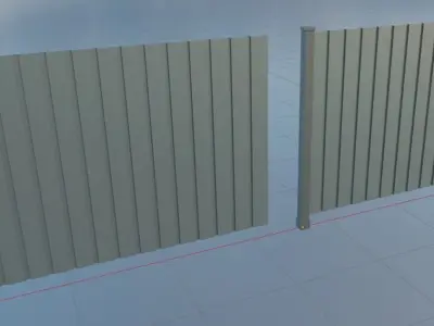 Metal Fence Free low-poly 3D model purchase