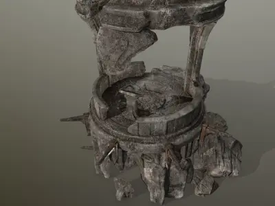 old temple  Low-poly 3D model