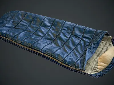 Sleeping Bag 2 Low-poly 3D model