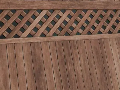 Classic Wooden Lattice Screen PBR Seamless Texture