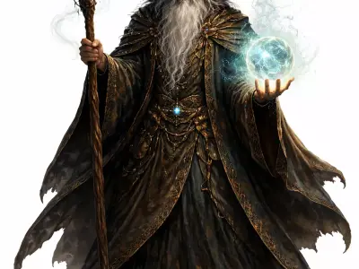 Gandalf the Lord of the Rings mystic magician 3D print model