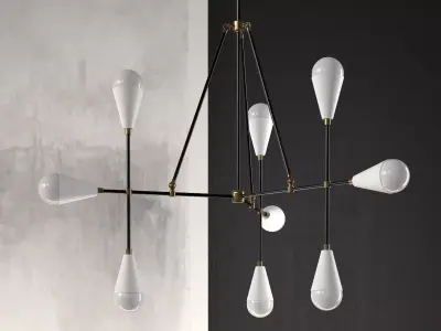 Triad 9 pendant light 3D model
