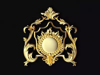 Central decor ornament for furniture 3D model