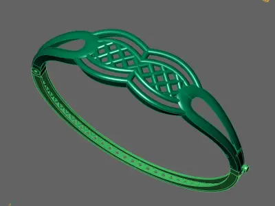 Womens Bracelets Bangles 3DM STL OBJ With Details  3D print model