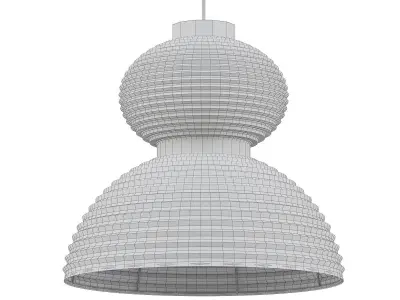 Formakami hanging lamp with paper shades 3D model