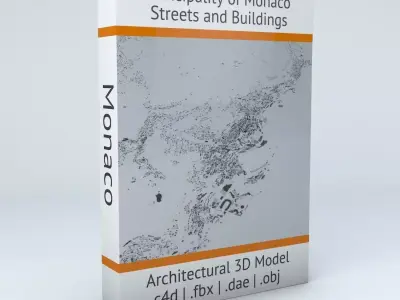 Monaco Streets and Buildings 3D model