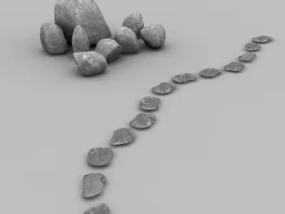 Garden Stones 3D model