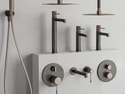 Bathroom Faucet Set 3D model