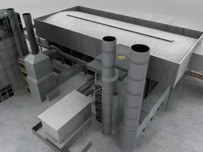 LIMC Factory Low-poly 3D model