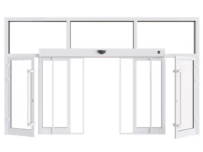 Aluminium door 3D model