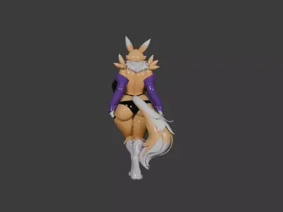 Forest Guardian Renamon Stylized 3D Character Model 3D model
