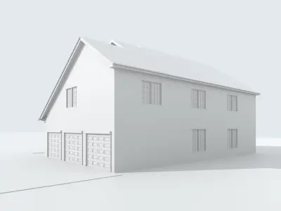 Cape Cod House 11 3D model