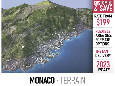 Monaco Low-poly 3D model