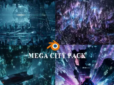 Mega city pack -blender eevee 3D model