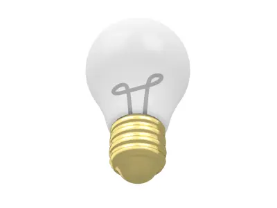 Light Bulb v1 004 Low-poly 3D model
