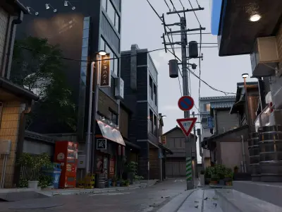 Streets of Japan 3D model