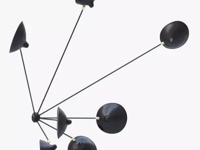 Serge Mouille Spider Sconce Seven Arms MSC-SP7 3D model