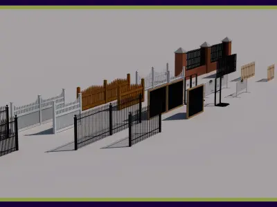 Fence Collection 3D model
