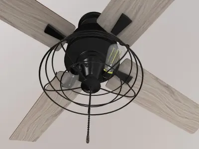Designer Ceiling Fan 3D Model Low-poly 3D model