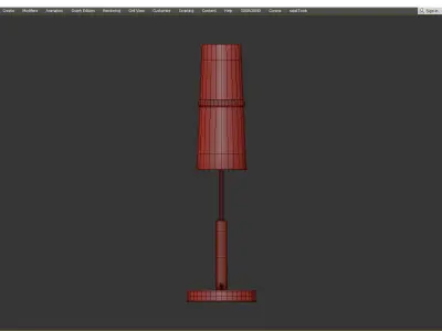 CEDAR AND MOSS CONIFER SINGLE TABLE LAMP Low-poly 3D model
