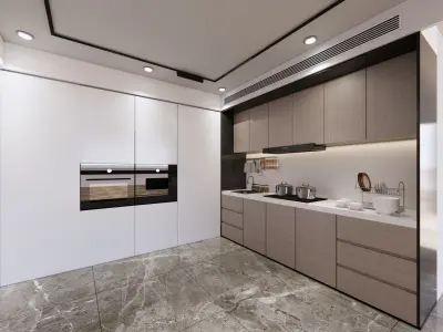 office and kitchen 3D model