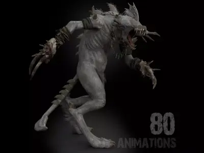 Venomclaw Beast Rigged Low-poly 3D model