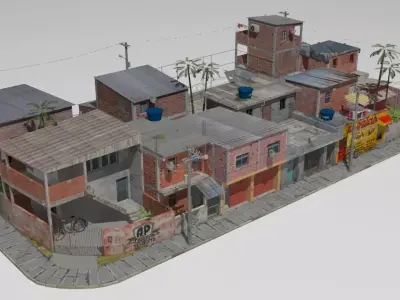 favela street  3D model