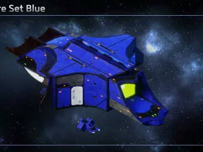 Spaceship Thaalian Empire Resource Ships Low-poly 3D model