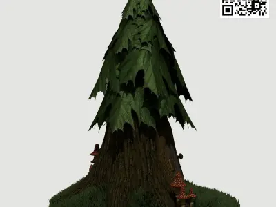 Fairy home  fantasy series Low-poly 3D model