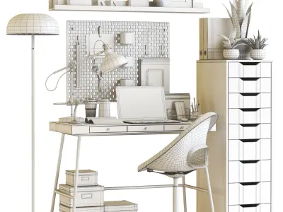 Office workplace 65 3D model