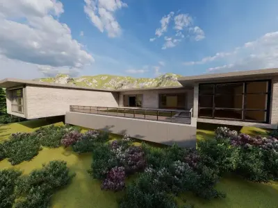 Casa Scene-villa-modern house 3D model 88