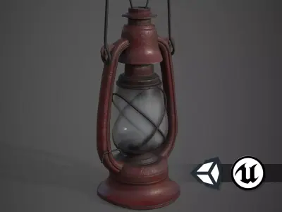 Old Lamp - PBR and Game Ready Low-poly 3D model