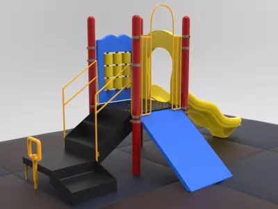 East Child Slide 3D model
