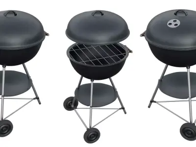 BBQ round weber style Low-poly 3D model