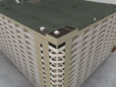 EDDF Building 5 Low-poly 3D model