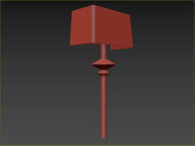 RH Pesaro Sconce - Elegant White Wall Light 3D model