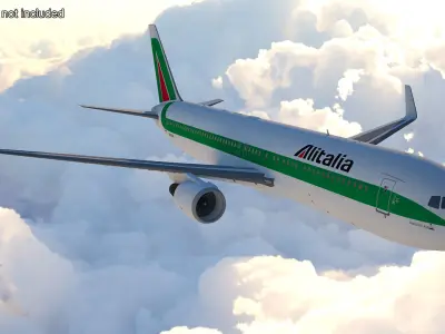  Alitalia Boeing 767 Passenger Jet Rigged for Maya 
