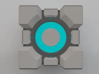 Portal Cube Low-poly 3D model