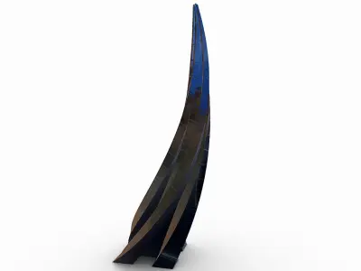 Glass Futuristic Skyscraper 3D model