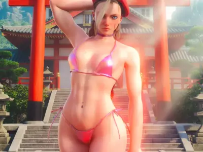 CAMMY WHITE Street Fighter Pink Bikini  3D model
