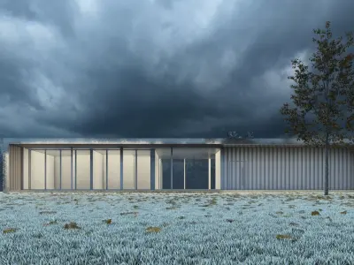 Modern Lake House 3D model