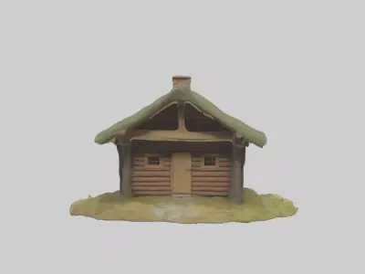 Foresthut Model Low-poly 3D model